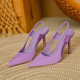 Breakj Super Fiber Solid Color Pointed High Heel Sandals Female Fashion Sexy High Heels Female Womens