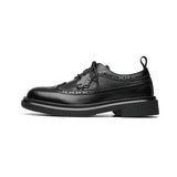 Breakj 2023 New Men's Daily Thick Platform Black Low Bang British Business Wear Shoe