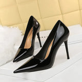 Breakj Simple Thin Heel High Heel Shallow Pointed Head Sexy Thin Professional OL Women's Single Shoes High
