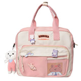 Women's backpack New nylon Kawaii Backpacks for women Cute badge School backpack for girls fashion Shoulder bag 2021 Women's