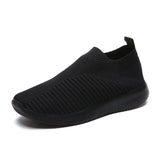 Breakj New Fly Weaving Shallow Mouth Low Help Light And Breathable One-Foot Pedal Round Head Large-Size Leisure Flat-Bottomed