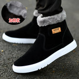 Snow Boots Men's Short Boots, High-Top Men's Shoes, Cotton Shoes, Thickened And Velveteen Cotton Boots To Help Horses In Warm Cotton