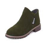 Boots, Women's Boots, Scrub Leather, Autumn New Ladies' And Students' Shoes, Flat-Soled, Thick-Soled Women's Boots, Size