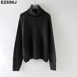 Winter casual cashmere oversize thick Sweater pullovers Women 2021 loose Turtleneck women's sweaters