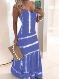 Ladies Sexy Off-the-shoulder Slim Waist Beach Dress Fashion Striped Print Pullover Dress 2022 Casual Swinging Long Long