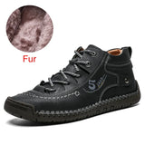 Size 39~48 Winter Snow Boots Ankle Waterproof With Fur Plush Warm Male Casual Boots Work Fashion Boots Comfort Men