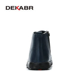 Brand Men Boots Plus Size 37~47 Genuine Leather Ankle Boots Lace-Up Casual High Quality Men Shoes Winter Autumn Boots
