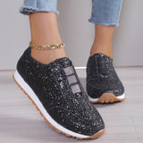 Breakj 2025 Winter New Sleel Cloth Shoes Sports Casual Women's Shoes Light Mouth Flat-Bottomed Round Head Women's