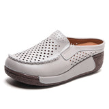 Breakj Summer Women's Leisure Comfortable Mother Cool Drag Fashion Rocking Shoes Thick-Soled Loose Cake Bun Half