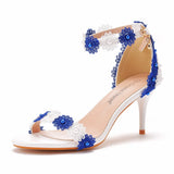 Breakj Cm With Light Mouth Fine Heel Sandals Bead Size Summer Sandals Wedding Dress High Heel