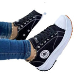Breakj 2023 New Low-Top Single Shoes Women's Thick-Sing Canvas Shoes Women's Canvas Pine Cream Bottoms Of Large Women's