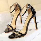 Shoes Super High Heels 11cm Women Shoes Patent Leather Woman Pumps Sexy Women Heels Stiletto Open Toe Ladies Shoes