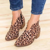 Print Shoes For Women Sexy Pointed Toe High Heel Ankle Boots Party Shoes 2021 Large size