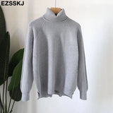 color basic sweater thick Sweater Women Pullover Casual Turtleneck Long Sleeve Knit Sweater Female