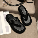 candy color thick sole flip flops women traf clip toe slippers ladies platform jandal femme sandals flat slide shoes