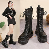 Breakj Rivet Dark Locomotive Boots 2025 New Punk Wind Martin Boots Large Size Women's