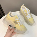 Women's Casual Sneakers 2021 Trendy Jelly Sole Women Sport Shoes Chic Girls Chunky Sneakers Breathable
