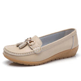 New Arrival Shoes Woman Genuine Leather Women Flats Slip On Women's Female Moccasins