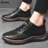 Men Breathable Loafers Slip on Moccasins Driving Casual Business Leather Work Sneakers Shoes Italian Style Male Footwear