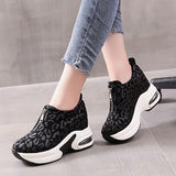 Quality Fashion Women Slip On Studded Rivets Increasing Height Female Walking Mujer Zapatos Plimsolls Casual Flat