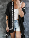 Casual Loose Doll Sleeve Beach Cardigan Top Summer Women Vintage Graphic Print Shirt 2022 Elegant Fashion Vacation Shirt