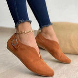 Breakj Summer New Women's Shoes Flat Tip Casual Single Shoes Low Help Shoes Size
