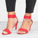 Summer Popular Style Women's Sandals Large Size Women's Shoes Leopard Pattern Thin Heel Women's Sandals Direct