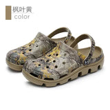Summer Men Mules Clogs Eva Material Special Print Beach Garden Clog Shoes Men's Family Travel Clog Shoes