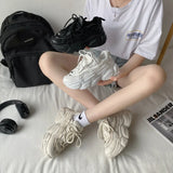 Autumn New Ladies Casual Sports Shoes Fashion Lace Thick-soled Breathable Shoes Versatile Designer Women's Sports