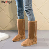 boots women shoes woman leather fur button knee thigh high long australia snow shoes women boots big size 41 Botas