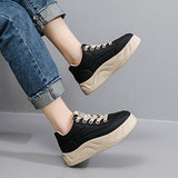 Breakj Shoes Female Spring 2024 New Student Korean Version Ins Trendy Thick Bottom Small White Shoes Casual Shoes XW