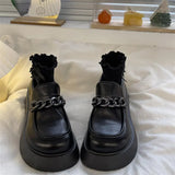 Lolita shoes new sweet bow loafer shoes thick heel platform shoes Japanese soft girl JK uniform shoes college girls women's