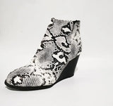 Pointed Toe Booties Winter Women Leopard Ankle Boots Footwear Platform High Heels Wedges Shoes Woman Bota