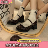 Jane Women's Shoes With Round Heels In The New Summer Of 2023 Sweet Anti-Skid Shoes With A Small
