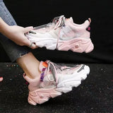 New Women Shoes Comfortable Breathable Casual Shoes Autumn Women's Lace-up Color Matching Non-slip Wear-resistant