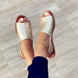 Sandals 2022 Summer Female Slippers Flat Woman Peep-toe Comfort Slip-on Sandalias Casual Shoes Mujer