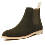 Lesther Boots Men Chelsea Boots 35-46 Fashion Brogure Pattern High-top Casual Shoes Ankle Leather British Style Men