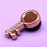 Metal Wish Bone Shoe Charms Accessories Shell Lock Key Pearl Shoe Buckle Decorations fit Kids X-mas Party Gifts