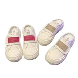 Woman With A Thick Bottom With A Skirt And A Lazy Baotou Semi-Slipper Wears 2024 New Whiteboard Shoes For Leisure In