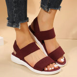 Breakj Sandals Women's Summer Thick-Sed Flats Fish Mouth Tight Size Sandals Women's Shoes