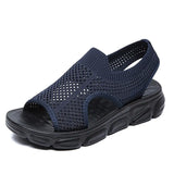 Sandals 2021 Summer Mesh Soft Bottom Casual Breathable Walking Shoes Flat Student Flat Shoes Sandalia Female Plus