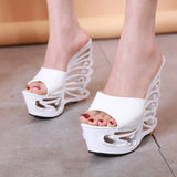 Breakj 2023 Summer Fashion Slippers Wristband Metal Decoration Waterproof Platform With Ultra High With The Korean Version Of The