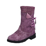 Breakj 2023 Autumn And Winter New Comfortable Low-Heeling Square And Round Head 43 Large Size Mid-Size Women's