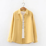 Solid Color Women's Shirt 2021Spring New Casual Design Sense Blouses and Tops Young Style Lady Long Sleeve