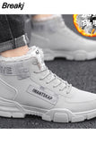 Boots Men's Snow Boots Winter Warm Lace Up 2023 New Men's Shoes Wool Plush Winter Boots Men's Shoes Extra