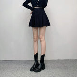 Show Thin Tall Heel Chelsea Short Boots Children Spring And Autumn Single Boots Thick Heel Martin Boots Short Leg Thick Bottom Thin