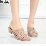Women Sandals Summer 2022 Casual Breathable Shoes Slippers Fashion Style Solid Color Low Heel Comfort Beach Slide for