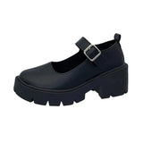 Breakj Small Thin Loose Pastry Shoes New Four Seasons Of Women 2025 Leather Shoes Treasure Mary Sole Retro Fashion