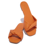 Flat Bottom Slipper Female Solid Color Side Exposed Beach Cool