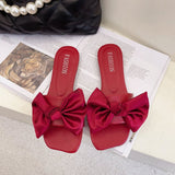 Flat-Soled Slippers Women Wear 2023 Summer New Korean Version Of Bowknot